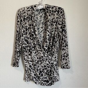 Rose & Olive Monochrome Patterned Blouse